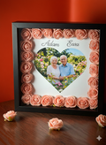 Personalizowana Ramka 3D "Różane Serce" – Wasze Zdjęcie w Eleganckiej Oprawie